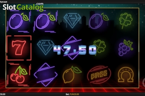 Οθόνη4. Neon Fruit Cityscape Κουλοχέρης