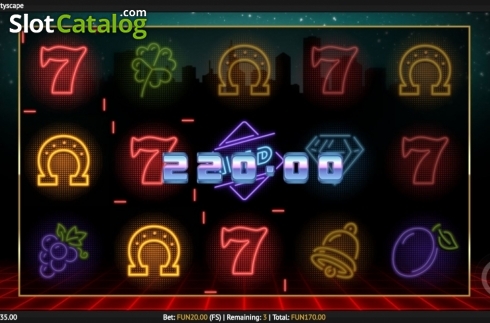 Οθόνη7. Neon Fruit Cityscape Κουλοχέρης