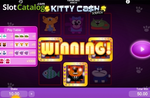 Οθόνη3. Kitty Cash Scratch Κουλοχέρης