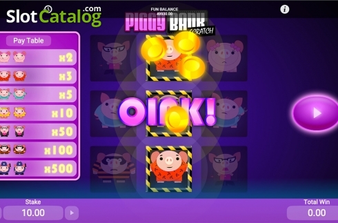 Οθόνη5. Piggy Bank Scratch (1x2gaming) Κουλοχέρης