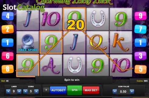 Οθόνη6. Charming Lady Luck Κουλοχέρης 