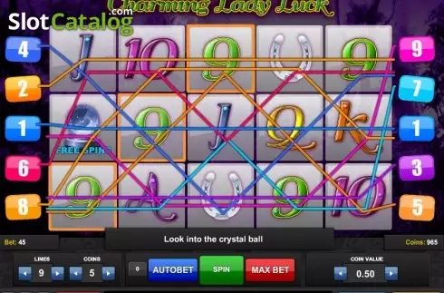 Οθόνη5. Charming Lady Luck Κουλοχέρης 