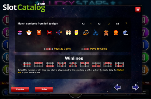 Οθόνη2. Lucky Stars (1X2gaming) Κουλοχέρης