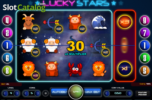 Οθόνη6. Lucky Stars (1X2gaming) Κουλοχέρης