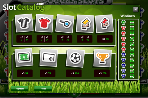 Οθόνη2. Soccer Slots Κουλοχέρης