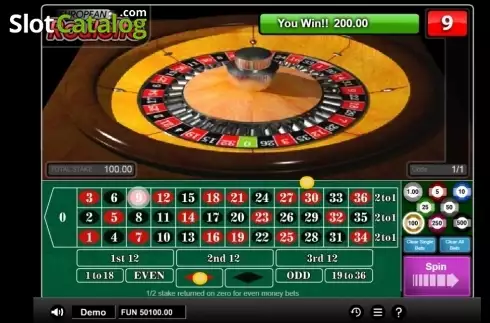Οθόνη3. European Roulette (1x2 gaming) Κουλοχέρης