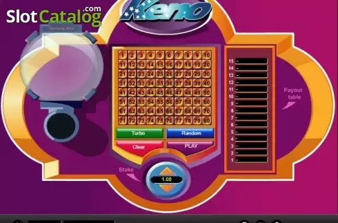 Οθόνη2. Keno (1x2gaming) Κουλοχέρης