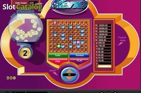 Οθόνη4. Keno (1x2gaming) Κουλοχέρης