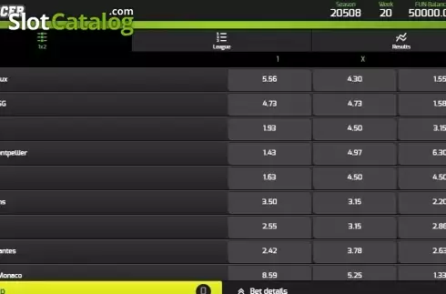 Οθόνη2. Virtual Soccer (1X2gaming) Κουλοχέρης
