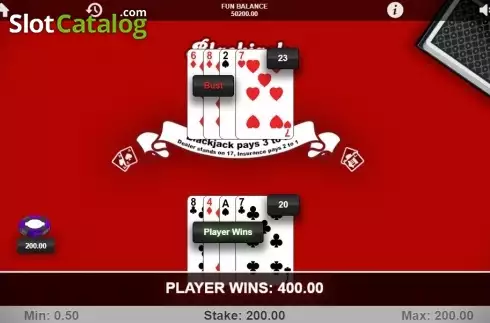 Οθόνη4. Blackjack (1X2gaming) Κουλοχέρης