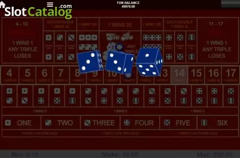 Οθόνη3. Sic Bo (1X2gaming) Κουλοχέρης