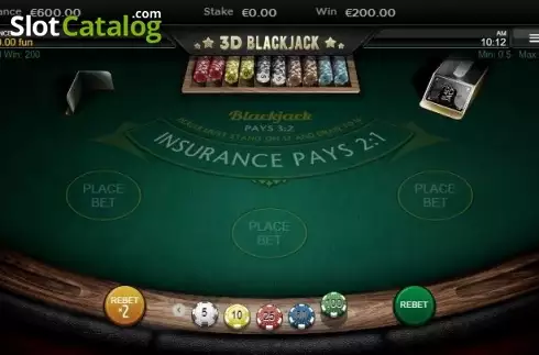 Οθόνη2. Blackjack 3D Κουλοχέρης