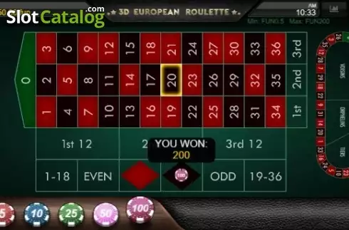 Οθόνη4. 3D European Roulette (IronDog) Κουλοχέρης