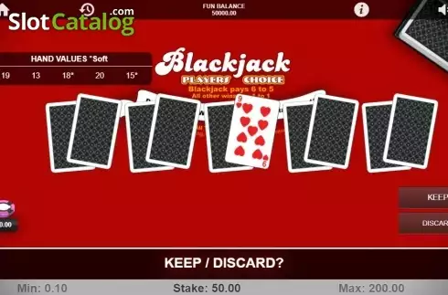 Οθόνη4. Blackjack Players Choise (1X2gaming) Κουλοχέρης 