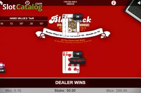 Οθόνη6. Blackjack Players Choise (1X2gaming) Κουλοχέρης 