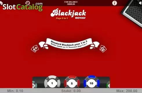 Οθόνη2. Blackjack Bonus Κουλοχέρης