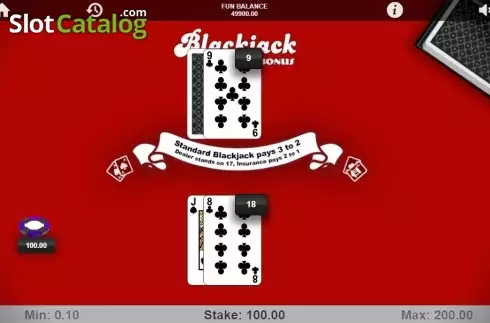 Οθόνη3. Blackjack Bonus Κουλοχέρης