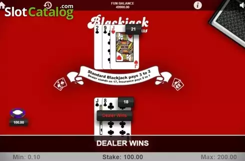 Οθόνη4. Blackjack Bonus Κουλοχέρης