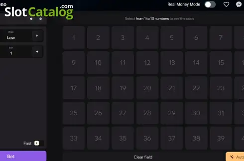 Οθόνη2. Keno (1Fun Games) Κουλοχέρης