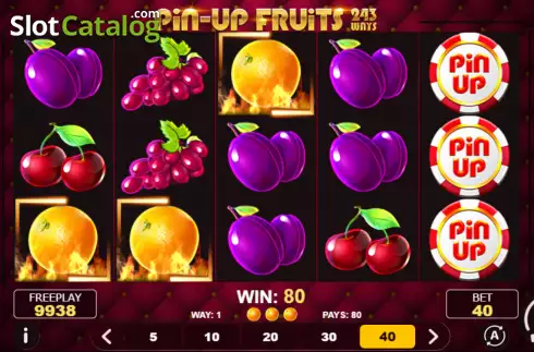 Οθόνη4. Pin-Up Fruits 243 Κουλοχέρης