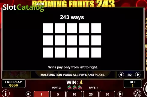 Οθόνη6. Booming Fruits 243 Κουλοχέρης