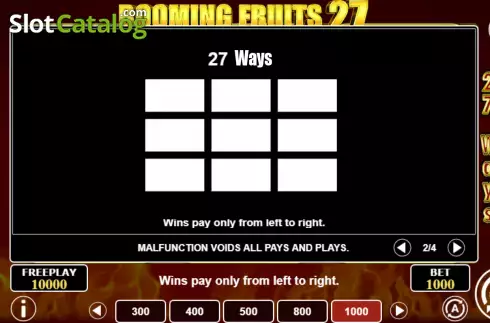 Οθόνη7. Booming Fruits 27 Κουλοχέρης
