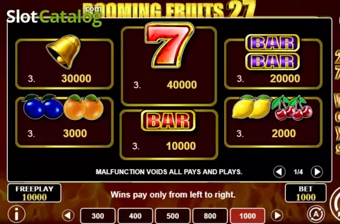 Οθόνη6. Booming Fruits 27 Κουλοχέρης