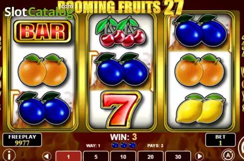 Οθόνη3. Booming Fruits 27 Κουλοχέρης