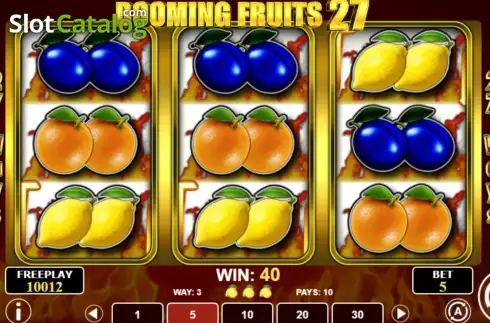 Οθόνη5. Booming Fruits 27 Κουλοχέρης