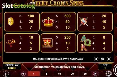 Οθόνη6. Lucky Crown Spins Κουλοχέρης 