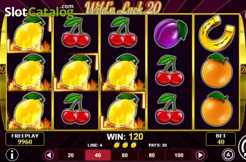 Οθόνη3. Wild'n Luck 20 Κουλοχέρης