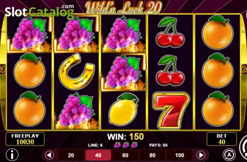 Οθόνη4. Wild'n Luck 20 Κουλοχέρης