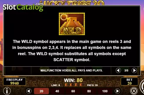 Οθόνη7. Lucky Tribe 20 Κουλοχέρης
