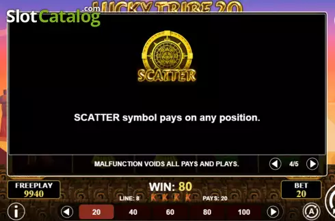 Οθόνη8. Lucky Tribe 20 Κουλοχέρης