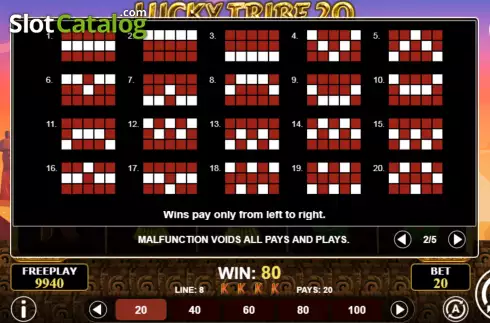 Οθόνη6. Lucky Tribe 20 Κουλοχέρης