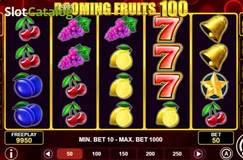 Οθόνη3. Booming Fruits 100 Κουλοχέρης