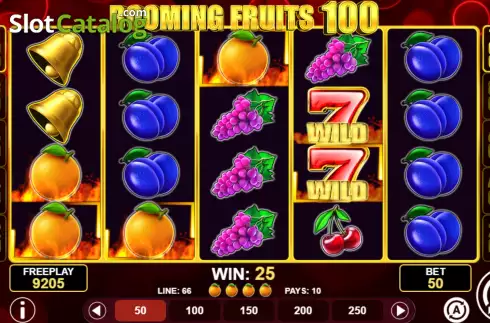 Οθόνη4. Booming Fruits 100 Κουλοχέρης