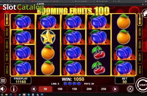 Οθόνη6. Booming Fruits 100 Κουλοχέρης