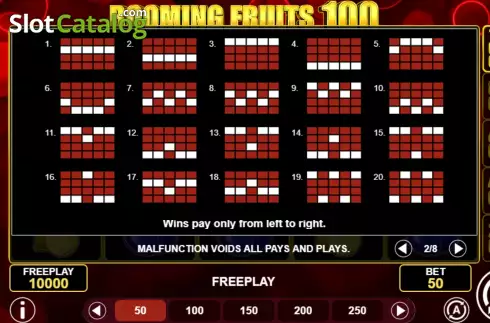 Οθόνη8. Booming Fruits 100 Κουλοχέρης