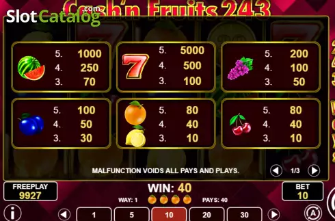 Οθόνη7. Cash & Fruits 243 Κουλοχέρης 