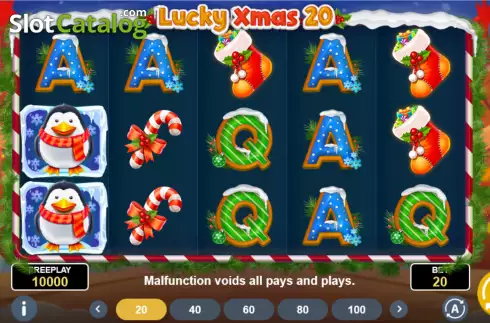 Οθόνη2. Lucky Xmas 20 Κουλοχέρης 