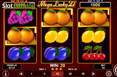 Οθόνη3. Mega Lucky 27 Κουλοχέρης