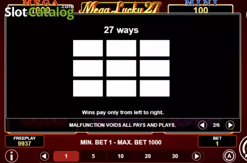 Οθόνη7. Mega Lucky 27 Κουλοχέρης