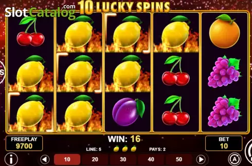 Οθόνη3. 10 Lucky Spins Κουλοχέρης