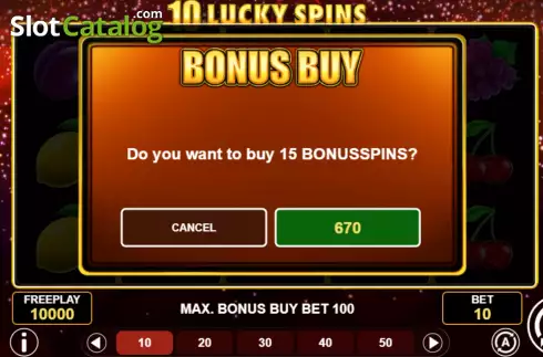 Οθόνη6. 10 Lucky Spins Κουλοχέρης