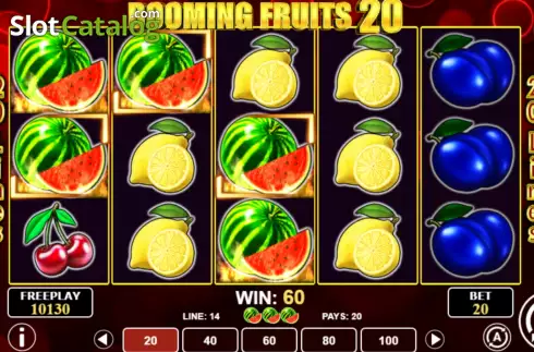 Οθόνη3. Booming Fruits 20 Κουλοχέρης
