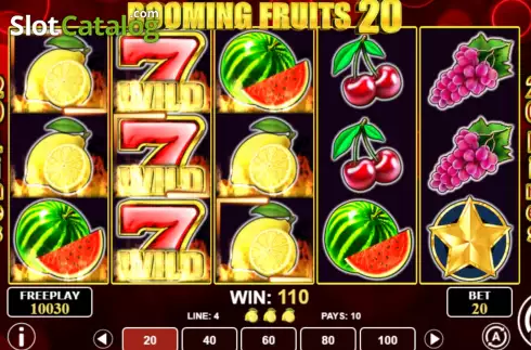 Οθόνη4. Booming Fruits 20 Κουλοχέρης