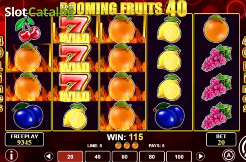 Οθόνη4. Booming Fruits 40 Κουλοχέρης