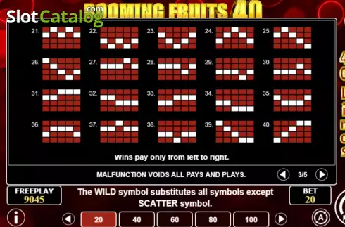 Οθόνη7. Booming Fruits 40 Κουλοχέρης