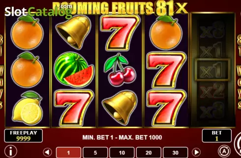 Οθόνη2. Booming Fruits 81x Κουλοχέρης